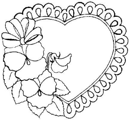 desene de colorat de 14 februarie inima